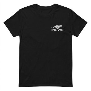 Black Casual T-shirt with Emroidered Logo