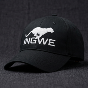 Black Embroidered Ingwe Cap